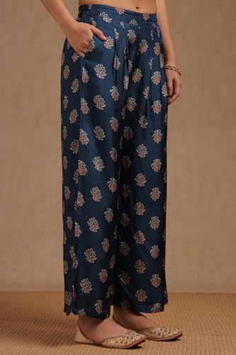 Soch Women's Dola Silk Salwar Suit Set (EWA5CD22087_Blue