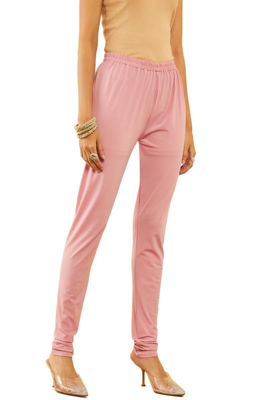 Soch Womens Onion Pink Georgette Floral Embroidered Chudidar Suit Set with Beadwork(OWS2CD2110A)