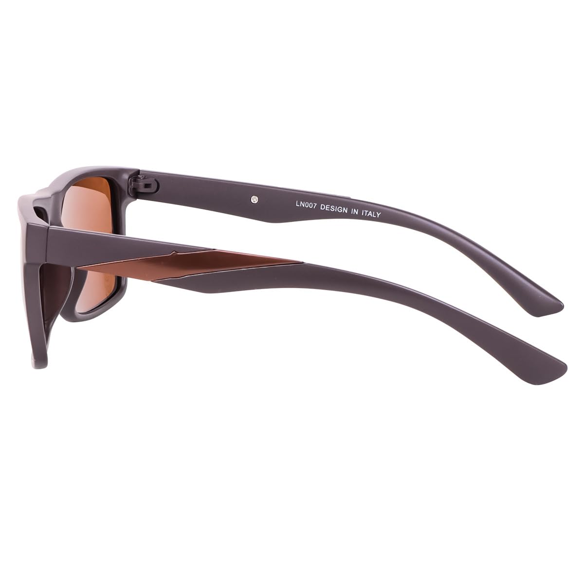Poshh Eyewear Square UV Protection Polarised Sunglasses for Men Women Male Sunglass for Fishing Driving Travelling Style (Matt Brown)