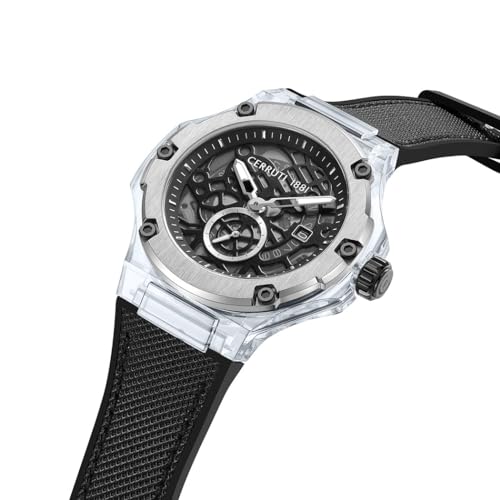 Cerruti 1881 Watch for Men with Black Dial in 52 MM, strap