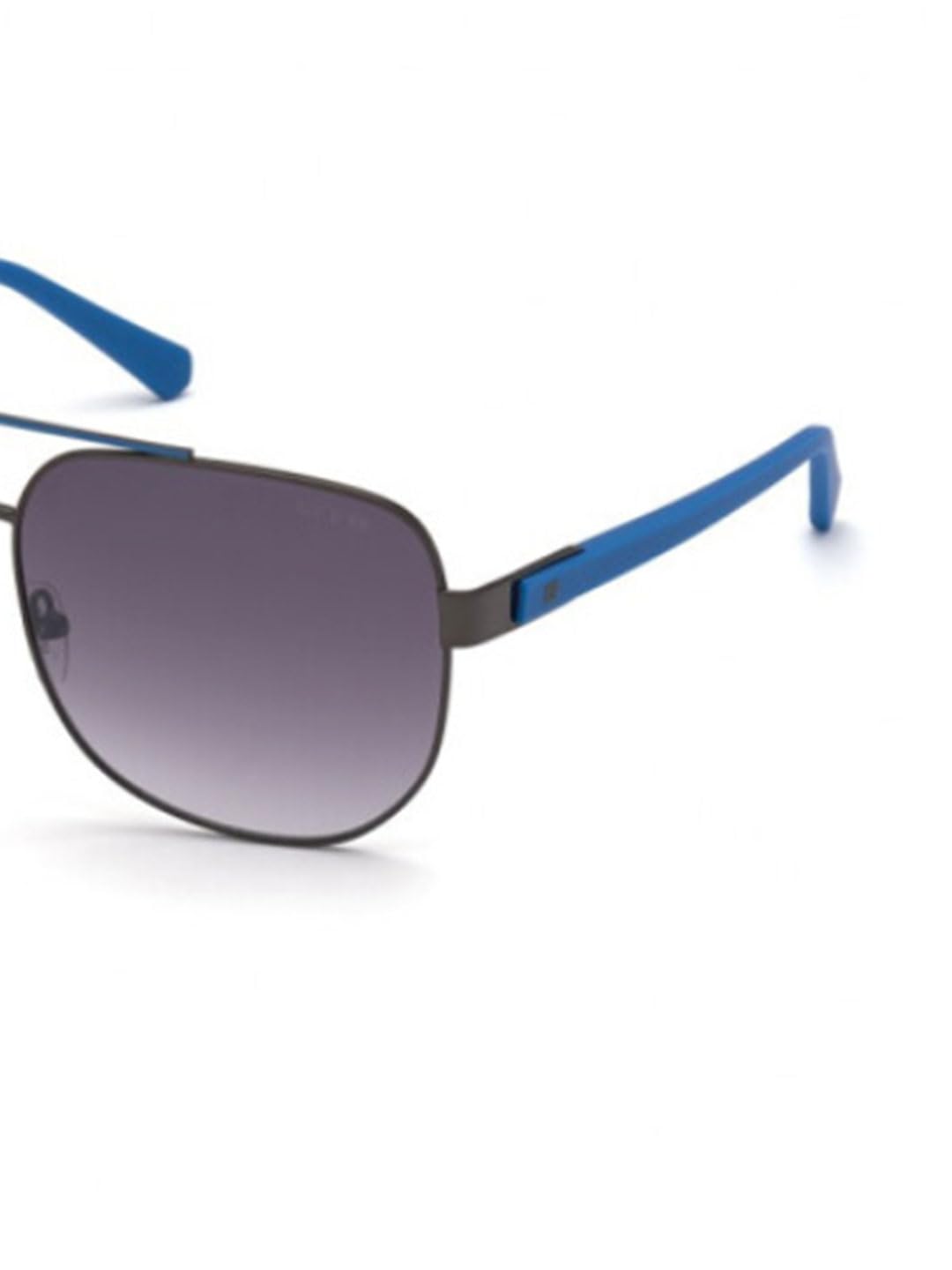 Guess sunglasses| 100% UV protected | Gradient | Full Rim | Square | Men | Large | Shiny Dark Gun Metal Frame | Smoke Mirror-Smoke Gradient Polycarbonate Lens