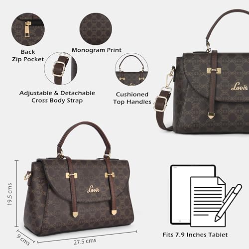 Lavie Women's Beech Flap Satchel Bag | Satchel Handbag for Work | Ladies Purse | Stylish Shoulder Bag | Gift for Women