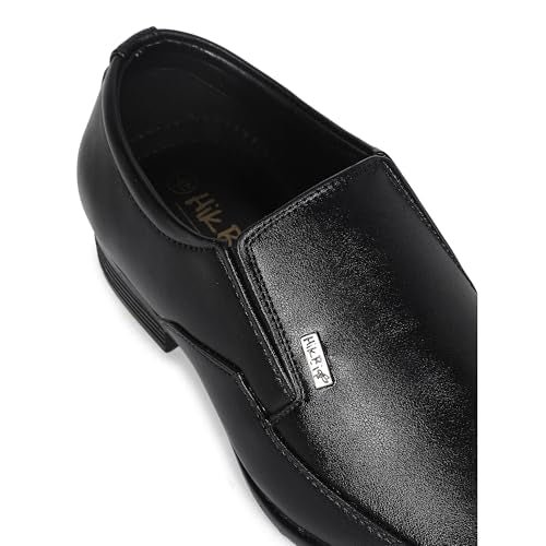 HIKBI Men's Pointed Toe Formal Leather Shoes_Black_6