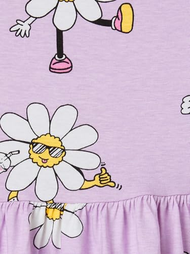 Max Girl's Cotton A-Line Below The Knee Dress (S325CELP01B_Lilac