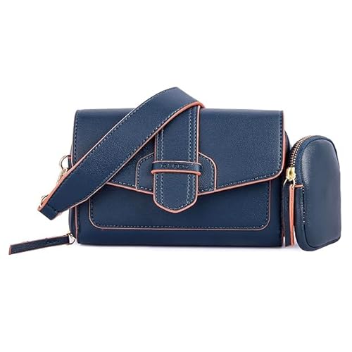Ceres Cross Body Fit Sling Bag Women Use Travel office Business Faux Leather - 22JY29 (Blue)