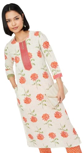 Max Women's Cotton Blend Kurta Set (CTKST54024