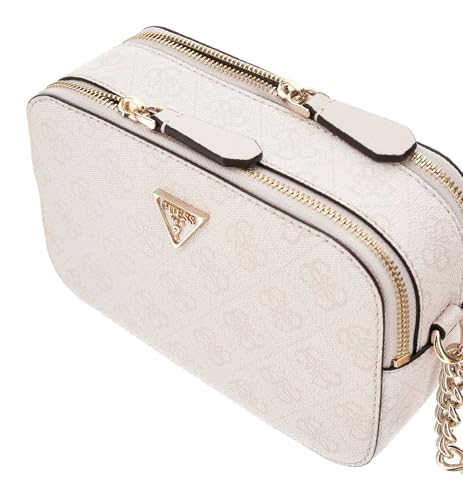 GUESS Woman Off White Printed Tenerife Mini Crossbody Bag