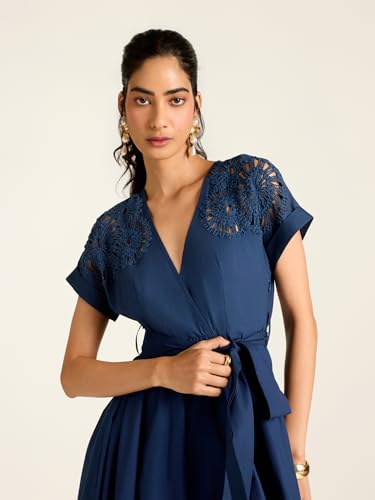 Label RITU KUMAR Blue Raquel Long Dress