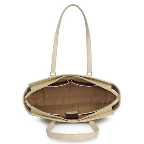 Da Milano Leather Tote Bag for Women - White (02020OL)