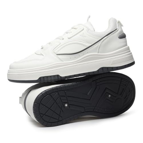 YOHO UrbanDash Sneakers for Woman | Strong Grip, Cushioned Insoles | Comfortable & Stylish for Everyday Use Shoes for Woman/Girls/Ladies -0907 | Silver Lining - UK 7