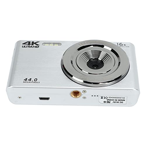 Ubervia Point & Shoot Digital Cameras - Digital Camera4K 44Mp Vlogging CameraPointShoot Camera With 16X Digital Zoom28In Lcd Display Shock Proof Compact Portable Mini Cameras For Kids Teenagers Photog