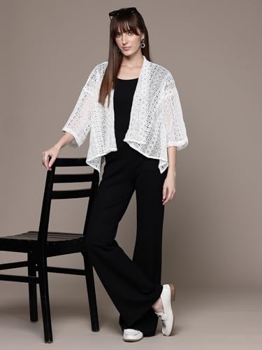 Label RITU KUMAR Ivory Fashion Flair Outer Wear Shrug