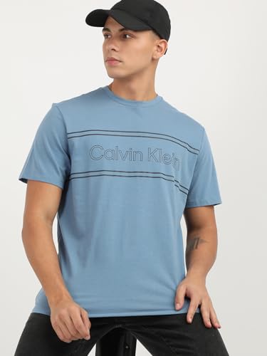 Calvin Klein Jeans Men's Regular Fit T-Shirt (40IC818422 Blue