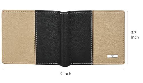 URBAN FOREST Archie Black/Beige Leather Wallet for Men