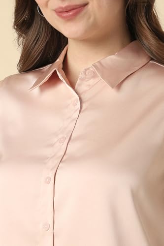 Women Pink Solid Formal Top