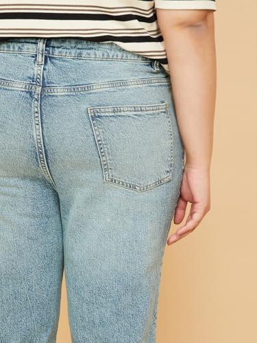 Max Women Washed Straight Fit Jeans (Blue_40)