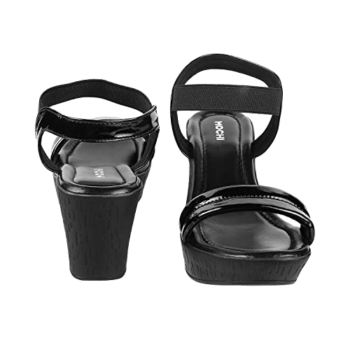 Mochi Womens Synthetic Black Sandals (Size (3 UK (36 EU))