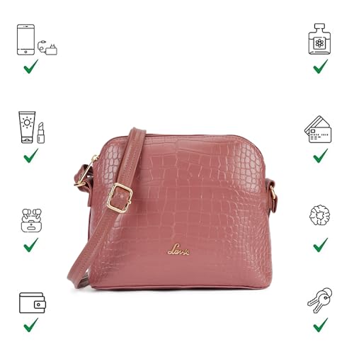 Lavie Women’s Croc Miami Vertical Sling Bag | Ladies Purse Handbag