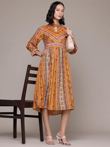 Aarke Ritu Kumar Yellow Meera Midi Dress