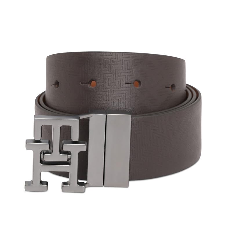 Tommy Hilfiger Men Dunmore Reversible Belt - Brown+Tan, XL 1.10M