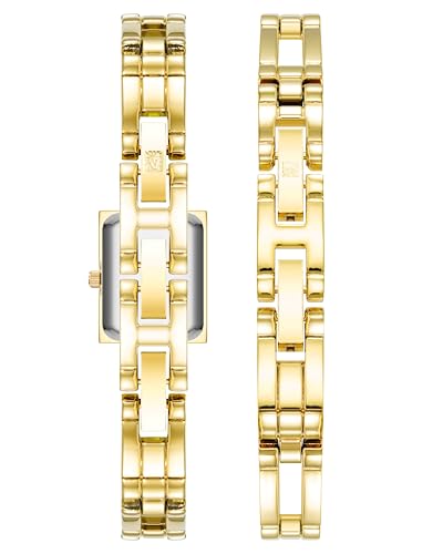 Anne Klein Women's Bracelet Watch, Gold-tone, 10/4898GPST