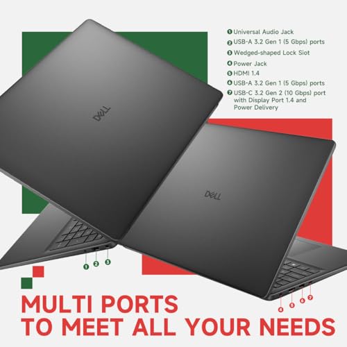Dell 16 Touchscreen Laptop Computer - Intel 10-Core 7 150U (up to 5.4 GHz), 32 GB DDR5 RAM, 2 TB SSD, 16" FHD+ Touch Display, Backlit KB, Wi-Fi 6, Copilot AI, Windows 11 Pro, Black