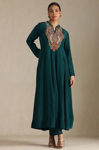 Soch Women's Viscose Crepe Salwar Suit (EWS5CD21754_Teal