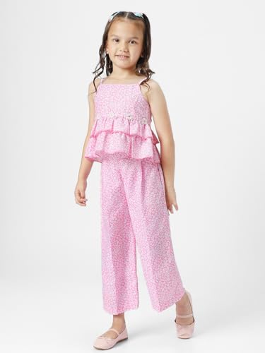 Nauti nati All Over Floral Print Sleeveless Top with Pants Set