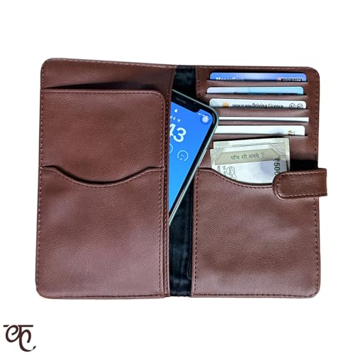 Kalankit Passport Wallet for Women | Vegan Leather Bi-Fold Long Wallet & Travel Purse | Valentine Gift for Her, Valentine Gifts for Women | You are Enough!