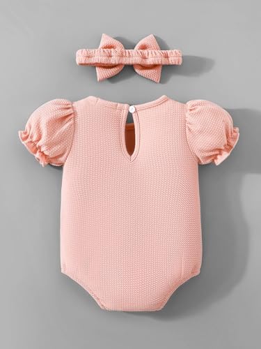 Hopscotch Lace Bow Applique Onesie (9-12 Months)