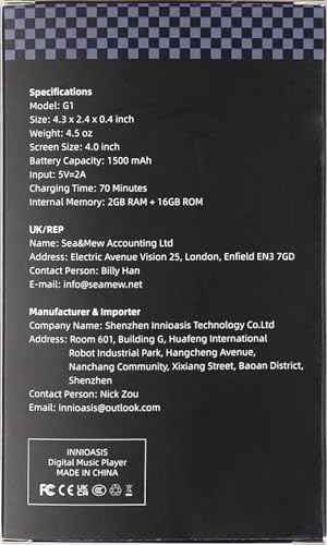 80GB MP3 Player with Bluetooth and WiFi, MP4 MP3 Player with Spotify 4" Full Touch Screen, Android Music Player with Pandora, HiFi Sound Walkman Digital Audio Player with Speaker (Gold-Black)