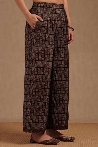Soch Womens Brown Crepe Ethnic Motifs Co-Ord Set