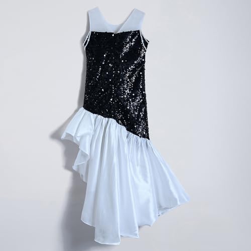 Hopscotch Girls Black Sleeveless Sequin Embellished Gown for Age (3-4 Years)