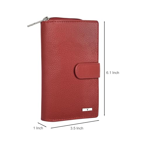 URBAN FOREST Stella Red Leather Wallet for Women