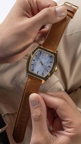 GUESS Punctual Blue Tonneau Dial Analog Men's Watch - GW0706G2