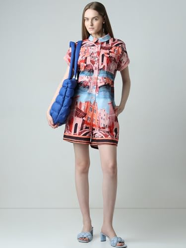 Vero Moda Women's Cotton Modern Above The Knee Dress (9006978-Silver Pink_Silver