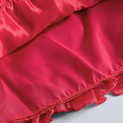 Hopscotch Girls Red Sleeveless Oversized Bow A-line Party Dress with Headband for Age (2-3 Years)