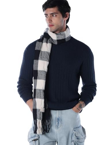 Jack & Jones Men Slim Fit Navy Blue Sweater