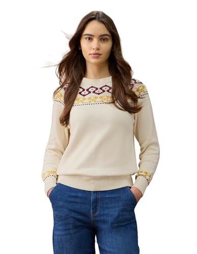 U.S. POLO ASSN. Patterned Knit Regular Fit Sweater (UWAW25SWE214_White_S)