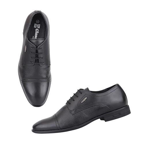 Red Chief Low Ankle Formal Derby Shoes for Men | Black UK08