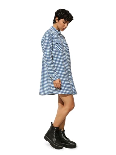 ONLY Women's Regular Fit Blue Dress