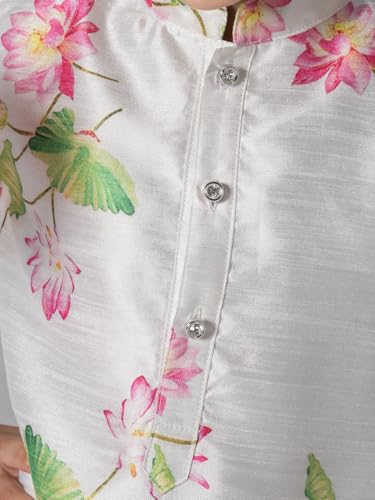 SPUNKIES Boys Printed Kurta Set with Pajama | Elegant Festive Outfit for Kids | Traditional Ethnic Wear for Weddings & Celebrations | Comfortable & Stylish Kurta Pajama Set for Boys