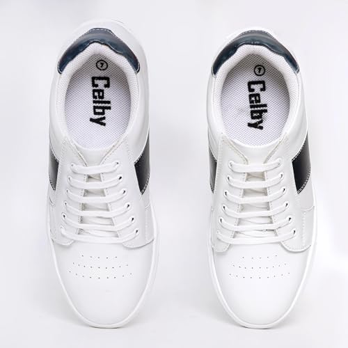 White Sneakers with a Hidden Heel (7.5)