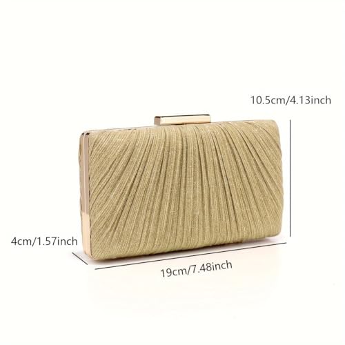 Mastyle® Wrinkled Handbag For Women With Chain Handle And Simple Compact Clutch Design