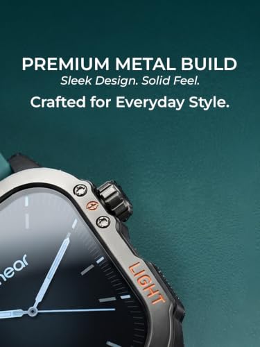 inear INWATCH+ 2.01 Smartwatch | Bluetooth Calling with Wireless Charging | 100 Hrs Battery | IPX4 Water Resistant | Fitness Tracker | Heart Rate & Sleep Monitor | Android & iOS Compatible | Green