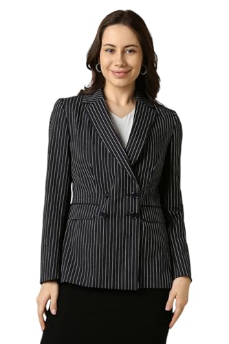 Allen Solly Women's Blazer (AHBZWRGF990500_Black
