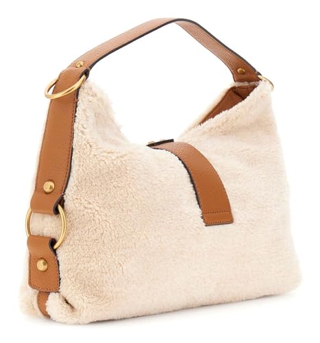 GUESS Beige Solid Camden Shoulder Bag