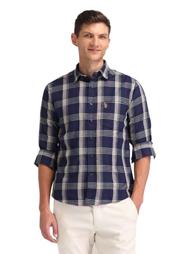 U.S. Polo Assn. Men's Regular Fit Shirt (USSHT2349_Navy