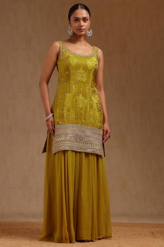 Soch Women's Tissue Salwar Suit Set (OWA5CD22371_Mustard