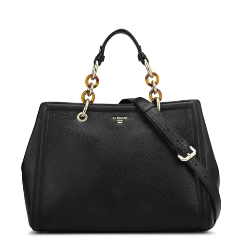 Da Milano Leather Satchel for Women - Black